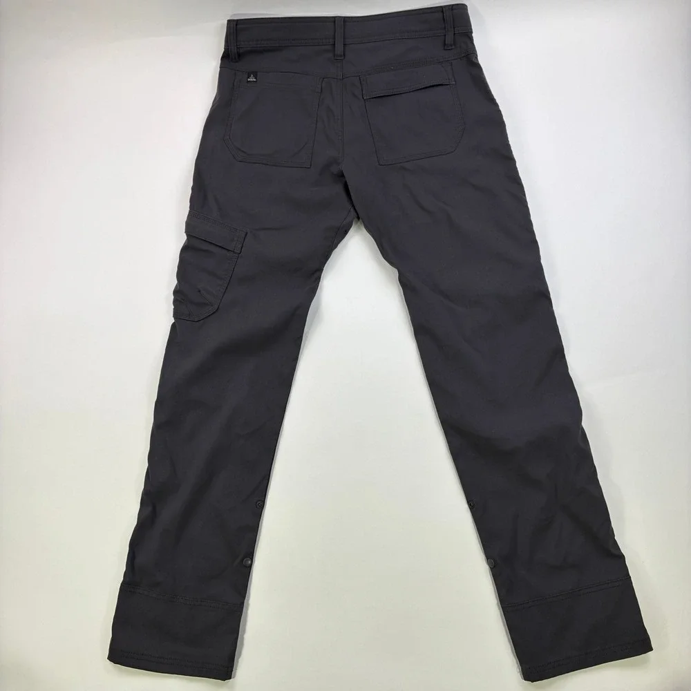 Prana Zion Straight Fit Pants Mens 31x32 Charcoal Gray Cargo Hiking Outdoor